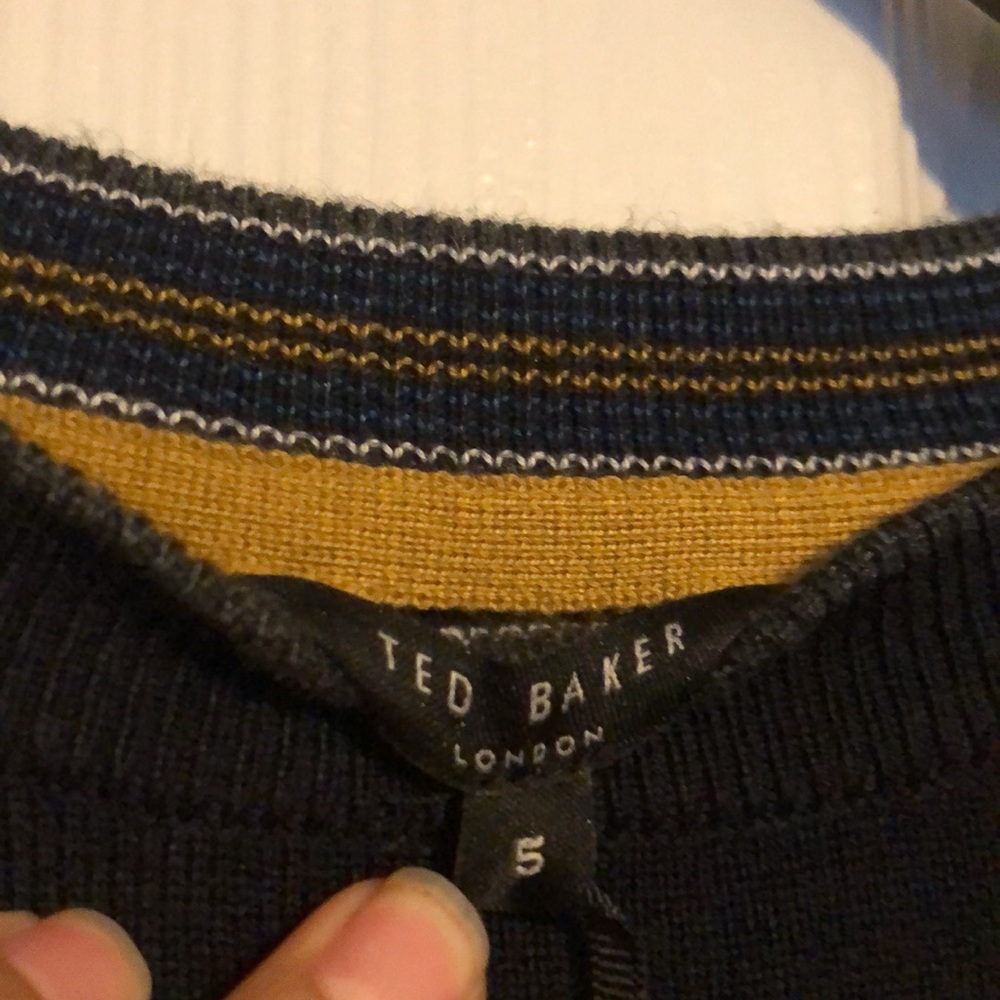 Ted Baker London Patch Pocket Crewneck in Navy - Picture 11 of 14